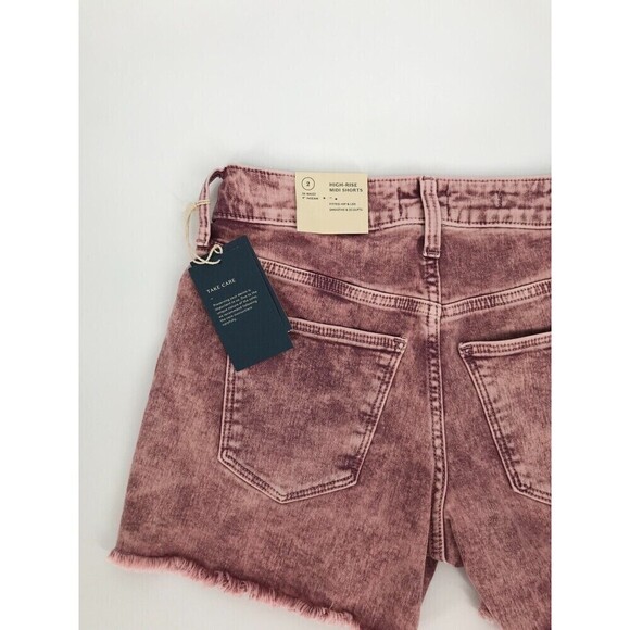Universal Threads‎ Womens High Rise Midi Denim Jean Shorts Size 2/26 Pink - Picture 7 of 10